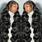 Peruca DONXUE 13x6 HD Frontal 250 Density Body Wave 18" preta