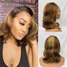 Peruca Douyin Honey Blonde Bob 30cm Body Wave Human Hair