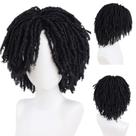 Peruca Dreadlock GNIMEGIL preta encaracolada masculina falsa Dreads Loc