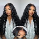Peruca DULOVE Wear and Go sem cola para cabelo humano Deep Wave 26"