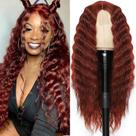 Peruca encaracolada sintética CLIONE Long Deep Wave 28" para mulheres