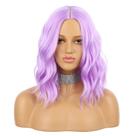 Peruca EnileCor Purple Short Bob 35cm Natural Ondulada Sintética