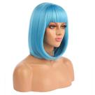 Peruca EniLecor Short Bob 30cm reta sintética para mulheres