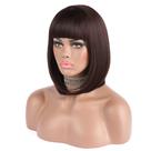 Peruca EniLecor Short Brown Bob 30cm reta sintética para mulheres