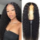 Peruca Eooma Curly Lace Front 100% cabelo humano 24" para mulheres negras