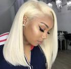 Peruca EQ DUOUPA 613 Lace Frontal Cabelo Humano Loiro 40cm Peruca EQ DUOUPA 613 Lace Frontal Cabelo Humano Loiro 40cm