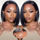 Peruca EQ DUOUPA Wear and Go Bob 25 cm Cabelo humano 180% de densidade Peruca EQ DUOUPA Wear and Go Bob 25 cm Cabelo humano 180% de densidade
