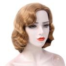 Peruca europeia retro Water Wave sintética de 18 polegadas para mulheres Peruca europeia retro Water Wave sintética de 18 polegadas para mulheres