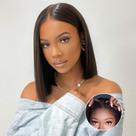 Peruca FACMOOD Wear and Go Glueless Bob 30 cm de cabelo humano