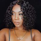 Peruca Fine Plus Curly 100% cabelo humano brasileiro 30cm preta