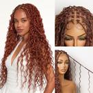 Peruca Frodio Veralux 76 cm Boho Cacheada Full Lace Cor Gengibre Escuro Peruca Frodio Veralux 76 cm Boho Cacheada Full Lace Cor Gengibre Escuro