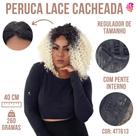 Peruca Front Lace Cacheada Afro - Bio Organica -Cabelo Sem Brilho Excessivo - Facil De Cuidar