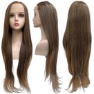 Peruca front lace HD orgânica futura loiro escuro T6A/18