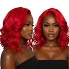 Peruca Front Lace Vermelha Premium Com Acabamento Natural