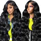 Peruca frontal de renda AliSunhoma Body Wave 30" HD Lace 200% de densidade