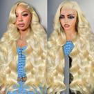 Peruca Frontal de Renda BOTNNS 71cm - Cabelo Humano Loiro 613 - 200% de Densidade