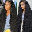Peruca Frontal de Renda Deep Wave Nsvnsv - 30" 13x6 HD com 180% de Densidade Peruca Frontal de Renda Deep Wave Nsvnsv - 30" 13x6 HD com 180% de Densidade