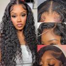 Peruca frontal de renda Jasperel Deep Wave HD transparente 40cm Peruca frontal de renda Jasperel Deep Wave HD transparente 40cm