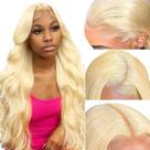 Peruca frontal de renda loira ShengCai 613 Human Hair 70cm Body Wave