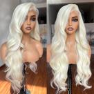 Peruca frontal de renda LuxeMelan 613 Platinum Blonde 66 cm Body Wave Peruca frontal de renda LuxeMelan 613 Platinum Blonde 66 cm Body Wave