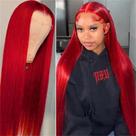 Peruca frontal de renda ORIGEN Red para mulheres negras, cabelo humano de 26 polegadas