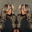Peruca frontal de renda QUANDIAN FB/27 Balayage Highlight Body Wave 20in