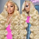 Peruca frontal de renda Resore 613 Body Wave 200 Densidade 70 cm Loira