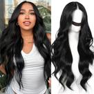 Peruca frontal de renda sintética ENCOUNTERU Body Wave 26" preta