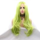 Peruca frontal de renda sintética Melody Avocado Green Natural Wave