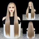 Peruca frontal de renda sintética WXHWCX Long Blonde 24 polegadas Peruca frontal de renda sintética WXHWCX Long Blonde 24 polegadas