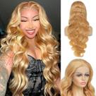 Peruca Fugool Honey Blonde Human Hair 13x6 Body Wave 30"