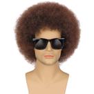 Peruca G&T Peruca afro para homens dos anos 70 e 80, curta, marrom encaracolado, de Halloween