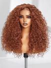 Peruca GORGIUS Ginger Brown Curly Lace Front 50 cm sintética