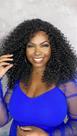 Peruca Half Wig Fibra Premium Lana Preta - 40cm