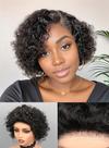 Peruca HaloQueen Hair Pixie Cut Short Human Hair 20 cm para mulheres negras