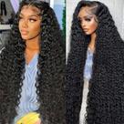 Peruca Hoyrhra Deep Wave 13x4 em renda frontal 200% densidade 66cm