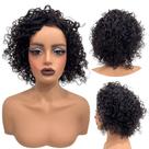Peruca Humana Castanho Escuro Curto Médio Cacheada Wig Peruca Humana Castanho Escuro Curto Médio Cacheada Wig