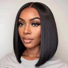 Peruca ISEE Hair M Cap 9x6 Bob 25 cm Cabelo humano 180% de densidade