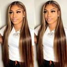 Peruca ISEE Wear & Go Glueless Highlight Brown 4/27 Human Hair