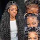 Peruca JTMMP 13x6 Deep Wave Lace Front Cabelo humano 30 polegadas (200% de densidade)