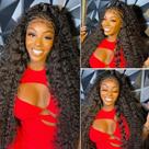 Peruca Keshon Deep Wave 100% cabelo humano 200% densidade 60cm