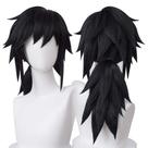 Peruca LABEAUTÉ Giyuu Black Cosplay Peruca curta Demon Slayer