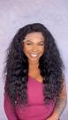 Peruca Lace Front Cabelo Humano Carina - 60/65cm, 150 Densidade, Cacheada