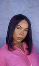 Peruca Lace Front Cabelo Humano Sabrina - 35 cm, Preto Natural