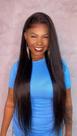 Peruca Lace Front Cabelo Humano Sereia - 90 cm, Densidade 180, Liso Natural