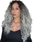 Peruca Lace Front Cacheada Platinada Fibra Premium