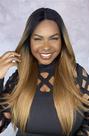 Peruca Lace Front Fibra Premium 60 cm Beyoncé 1B/27