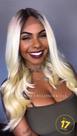 Peruca Lace Front Fibra Premium Dashly - Unidade 1 - Cor Preta - 50cm