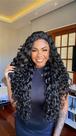 Peruca Lace Front HD Fibra Premium Cacheada Itália Castanho 2 - 70 cm