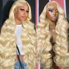 Peruca Lace Front Jewhaut 613 Loiro 13x6 32" Ondas Naturais